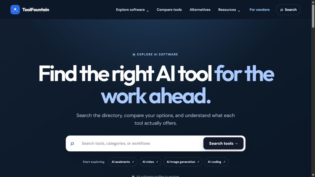 ToolFountain software directory homepage